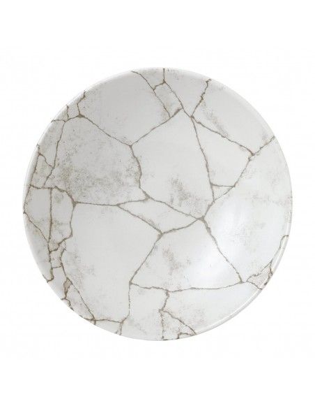 Assiettes coupe ronde Studio Prints Kintsugi Agate Grey 182mm (Lot de 12)