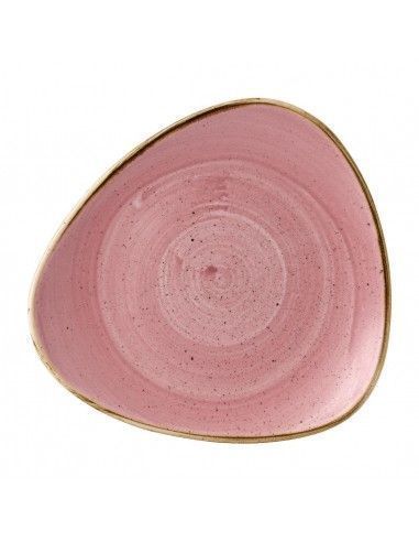 Assiettes triangulaires Churchill Stonecast Petal Pink 229mm (Lot de 12)