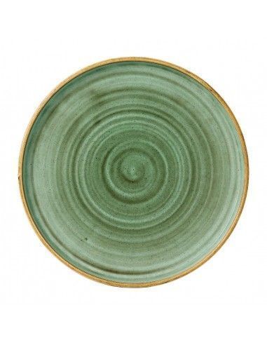 Assiettes avec rebord Churchill Stonecast Samphire Green 260mm (Lot de 6)