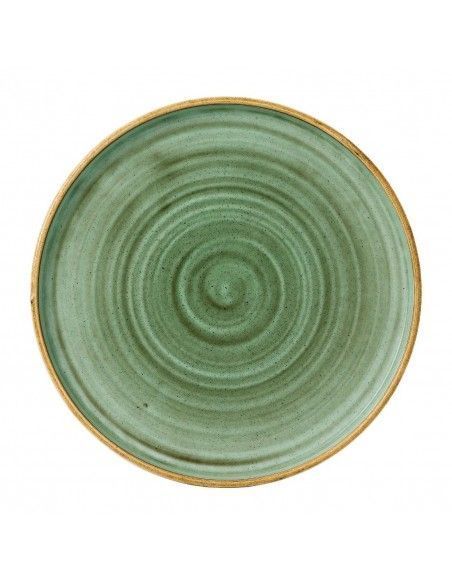 Assiettes avec rebord Churchill Stonecast Samphire Green 260mm (Lot de 6)