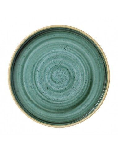 Assiettes avec rebord Churchill Stonecast Samphire Green 210mm (Lot de 6)