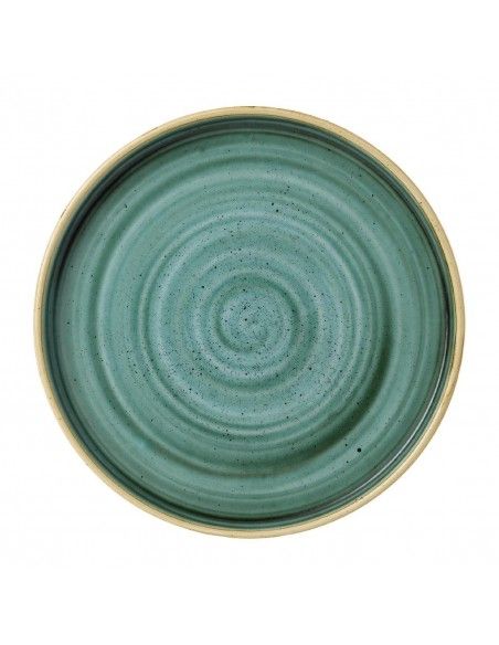 Assiettes avec rebord Churchill Stonecast Samphire Green 210mm (Lot de 6)