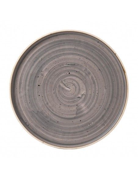 Assiettes avec rebord Churchill Stonecast Peppercorn Grey 275mm (Lot de 6)