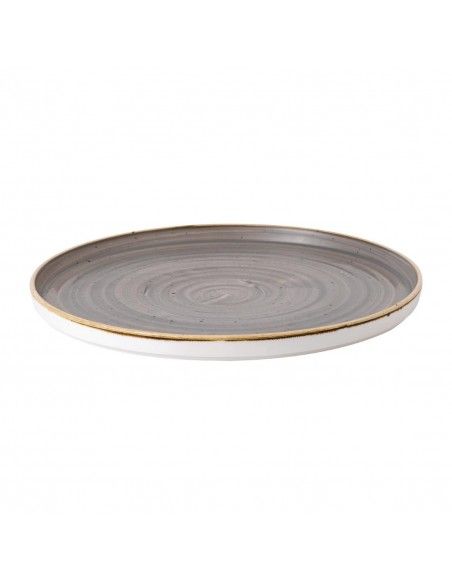 Assiettes avec rebord Churchill Stonecast Peppercorn Grey 275mm (Lot de 6)