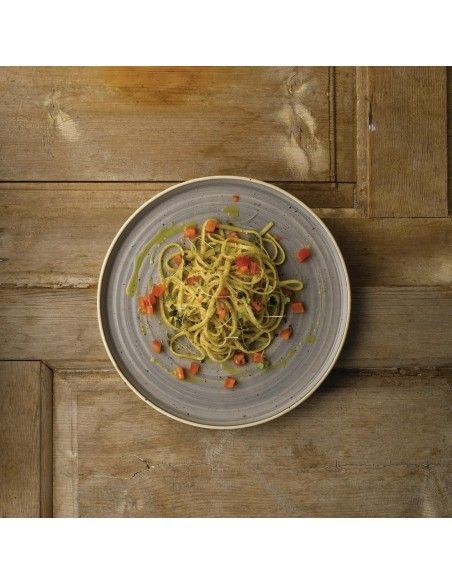 Assiettes avec rebord Churchill Stonecast Peppercorn Grey 275mm (Lot de 6)