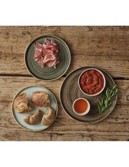 Assiettes avec rebord Churchill Stonecast Peppercorn Grey 275mm (Lot de 6)