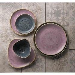 Assiettes triangulaires Churchill Stonecast Lavender Lotus 228mm (Lot de 12) 2