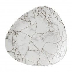 Assiettes triangulaires Churchill Studio Prints Kintsugi Agate Grey Lotus 254mm (Lot de 12)
