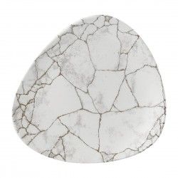 Assiettes triangulaires Churchill Studio Prints Kintsugi Agate Grey Lotus 228mm (Lot de 12)