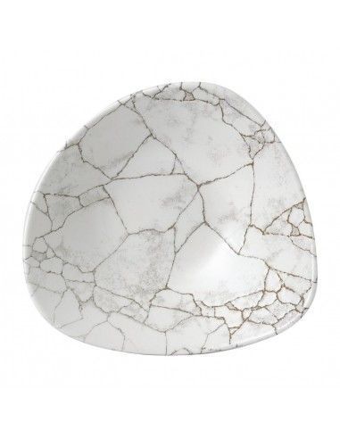 Bols triangulaires Churchill Studio Prints Kintsugi Agate Grey Lotus 228mm (Lot de 12)