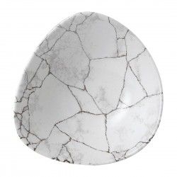 Bols triangulaires Churchill Studio Prints Kintsugi Agate Grey Lotus 177mm (Lot de 12)