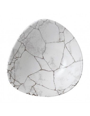 Bols triangulaires Churchill Studio Prints Kintsugi Agate Grey Lotus 177mm (Lot de 12)