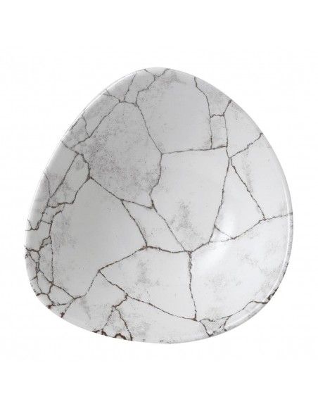 Bols triangulaires Churchill Studio Prints Kintsugi Agate Grey Lotus 177mm (Lot de 12)