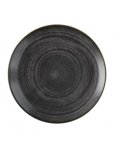 Assiettes rondes Churchill Stonecast Raw Evolve Black 260mm (Lot de 12)