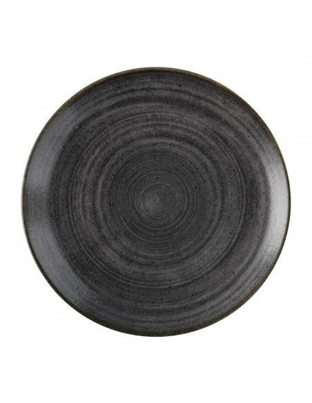 Assiettes rondes Churchill Stonecast Raw Evolve Black 260mm (Lot de 12)