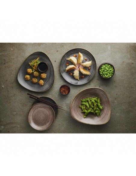 Assiettes rondes Churchill Stonecast Raw Evolve Black 260mm (Lot de 12)