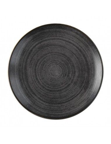 Assiettes rondes Churchill Stonecast Raw Evolve Black 217mm (Lot de 12)
