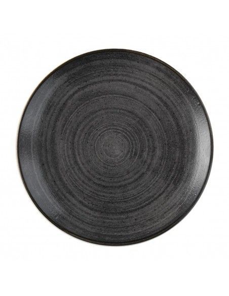 Assiettes rondes Churchill Stonecast Raw Evolve Black 217mm (Lot de 12)