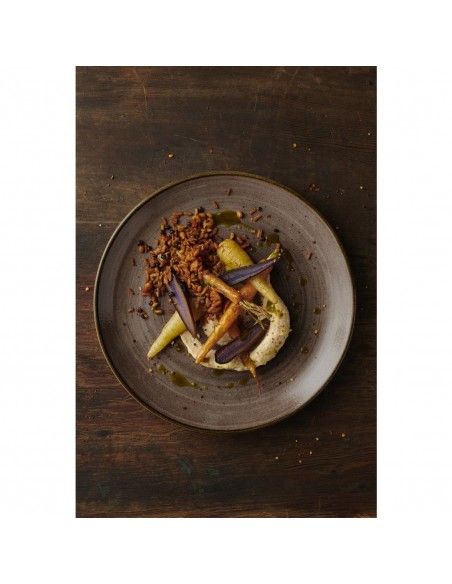 Assiettes avec rebord Churchill Stonecast Raw Evolve Brown 217mm (Lot de 12)
