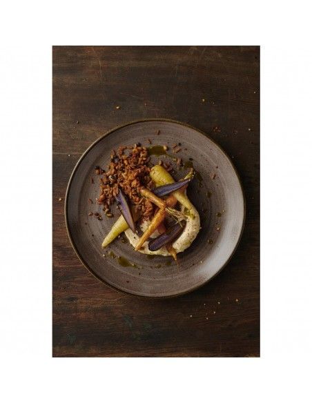 Assiettes avec rebord Churchill Stonecast Raw Evolve Brown 165mm (Lot de 12)