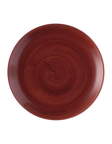 Assiettes avec rebord Churchill Stonecast Patina Evolve Red Rust 260mm (Lot de 12)