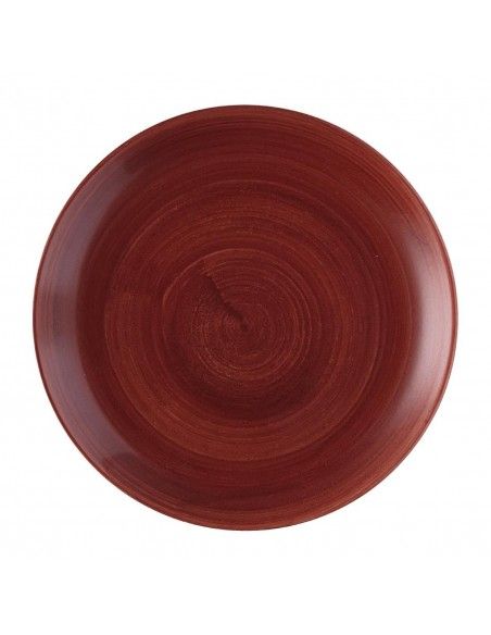 Assiettes avec rebord Churchill Stonecast Patina Evolve Red Rust 260mm (Lot de 12)