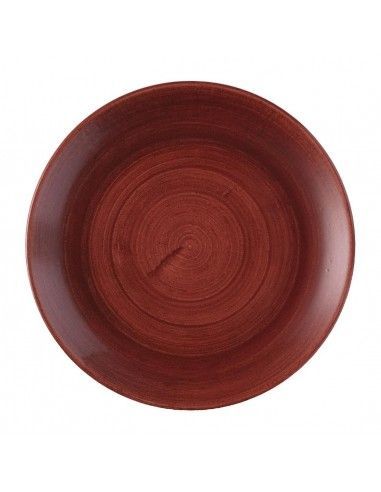 Assiettes avec rebord Churchill Stonecast Patina Evolve Red Rust 217mm (Lot de 12)