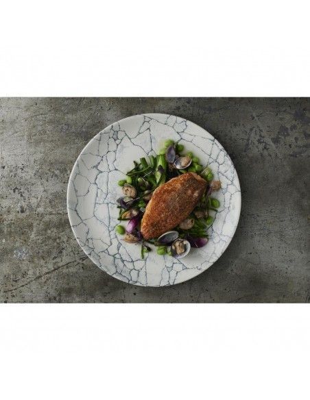 Assiettes rondes Churchill Studio Prints Kintsugi Pearl Evolve Grey 217mm (Lot de 12)