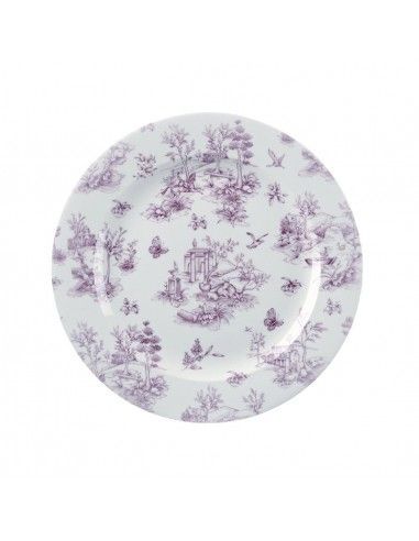 Assiettes plates Churchill Toile Cranberry 305mm (Lot de 6)