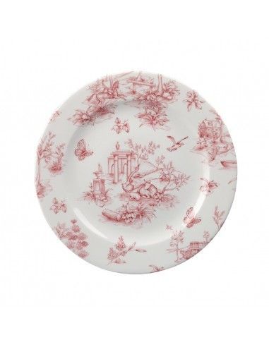 Assiettes plates Churchill Toile Cranberry 210mm (Lot de 6)