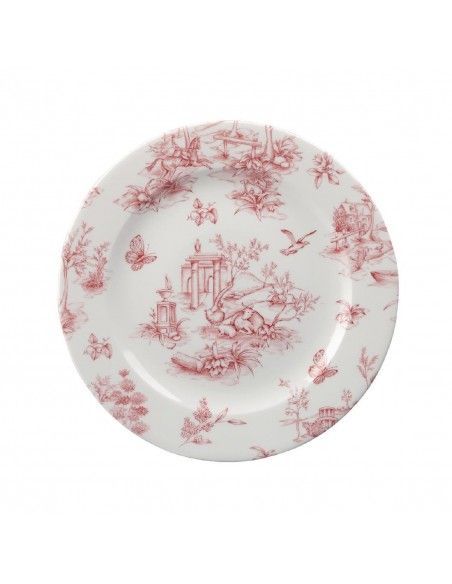 Assiettes plates Churchill Toile Cranberry 210mm (Lot de 6)