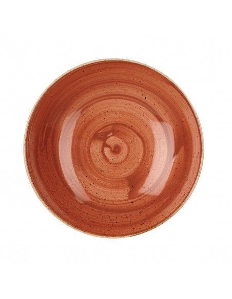 Assiettes coupes rondes Churchill Stonecast Spiced Orange 182mm (Lot de 12)