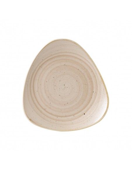 Assiettes triangulaires Churchill Stonecast Nutmeg Cream 311mm (Lot de 6)