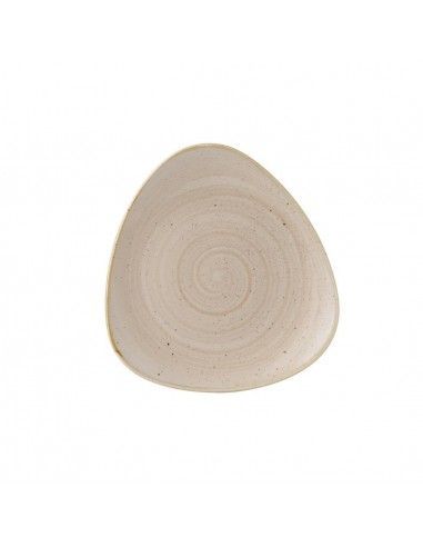 Assiettes triangulaires Churchill Stonecast Nutmeg Cream 229mm (Lot de 12)