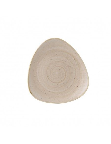 Assiettes triangulaires Churchill Stonecast Nutmeg Cream 229mm (Lot de 12)