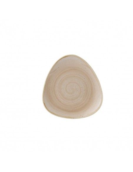 Assiettes triangulaires Churchill Stonecast Nutmeg Cream 192mm (Lot de 12)