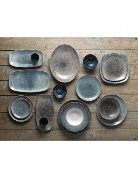 Assiettes rondes Churchill Studio Prints Raku Quartz Black 288mm (Lot de 12)