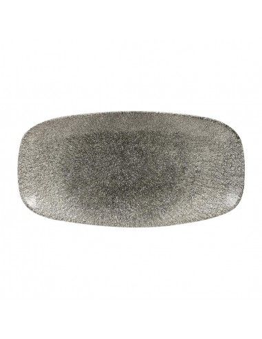 Assiettes oblongues Churchill Studio Prints Raku Quartz Black 298mm (Lot de 12)