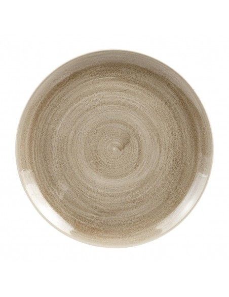 Assiettes rondes Churchill Stonecast Patina Antique Taupe 288mm (Lot de 10)