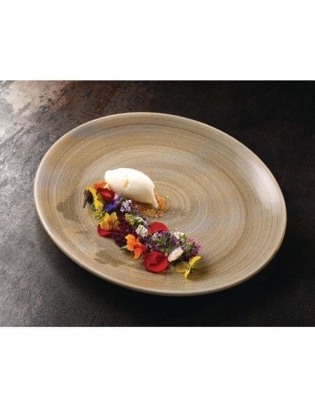 Assiettes rondes Churchill Stonecast Patina Antique Taupe 288mm (Lot de 10)