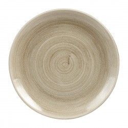 Assiettes rondes Churchill Stonecast Patina Antique Taupe 260mm (Lot de 9)