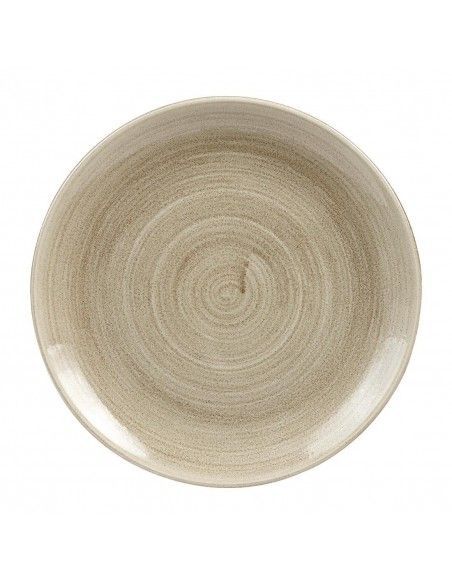 Assiettes rondes Churchill Stonecast Patina Antique Taupe 260mm (Lot de 9)