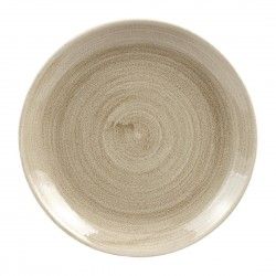 Assiettes rondes Churchill Stonecast Patina Antique Taupe 217mm (Lot de 12)