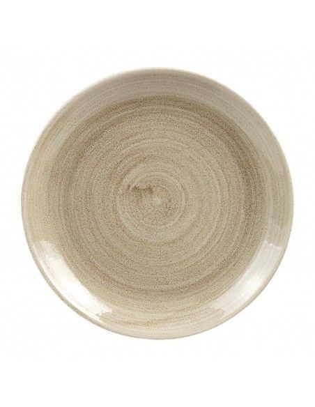 Assiettes rondes Churchill Stonecast Patina Antique Taupe 217mm (Lot de 12)