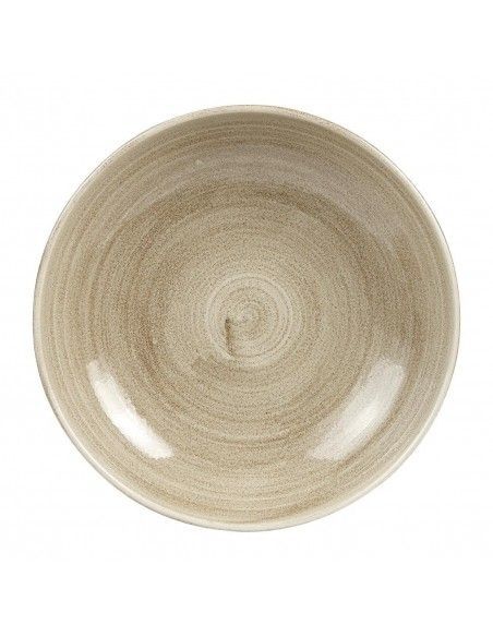 Assiettes rondes Churchill Stonecast Patina Antique Taupe 248mm (Lot de 8)