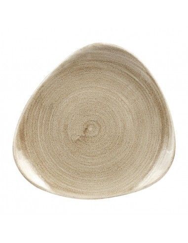 Assiettes triangulaires Churchill Stonecast Patina Antique Taupe 190mm (Lot de 12)