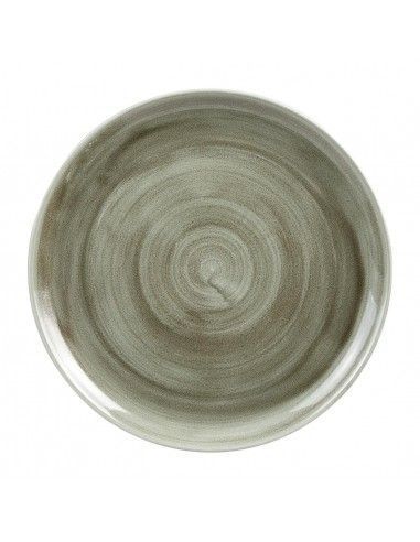 Assiettes rondes Churchill Stonecast Patina Antique Green 324mm (Lot de 6)