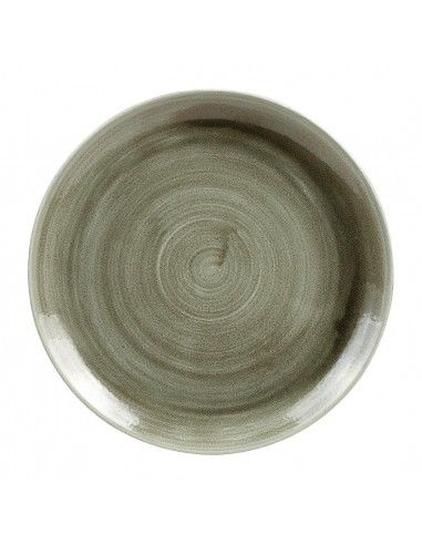 Assiettes rondes Churchill Stonecast Patina Antique Green 260mm (Lot de 12)