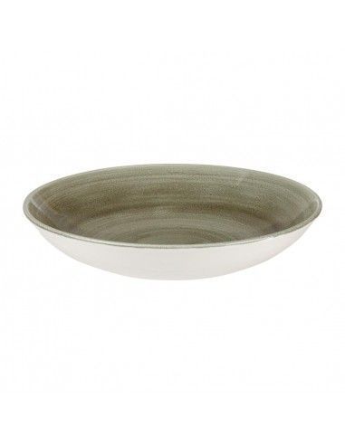 Assiettes coupes rondes Churchill Stonecast Patina Antique Green 248mm (Lot de 12)