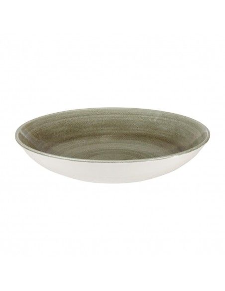 Assiettes coupes rondes Churchill Stonecast Patina Antique Green 248mm (Lot de 12)
